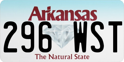 AR license plate 296WST