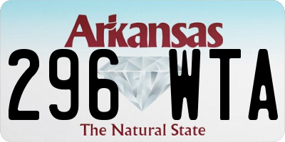 AR license plate 296WTA