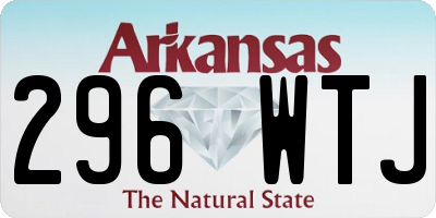 AR license plate 296WTJ