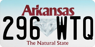 AR license plate 296WTQ