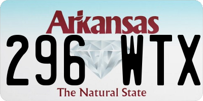 AR license plate 296WTX