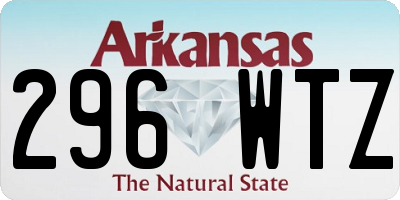 AR license plate 296WTZ
