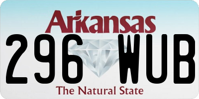 AR license plate 296WUB