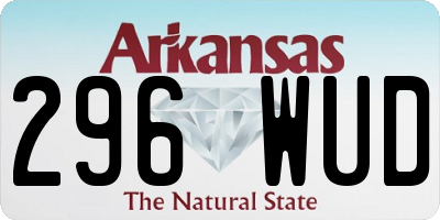 AR license plate 296WUD