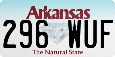 AR license plate 296WUF
