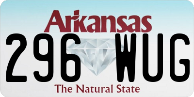AR license plate 296WUG