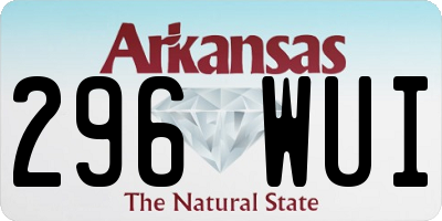 AR license plate 296WUI