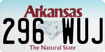 AR license plate 296WUJ