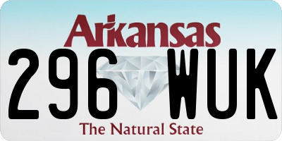 AR license plate 296WUK