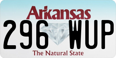 AR license plate 296WUP
