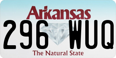 AR license plate 296WUQ