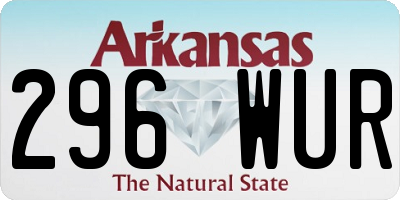 AR license plate 296WUR