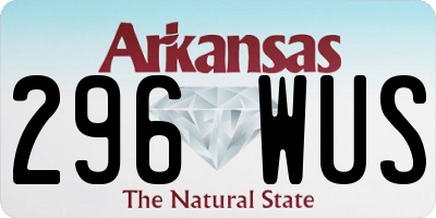 AR license plate 296WUS