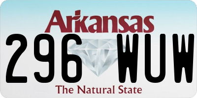 AR license plate 296WUW