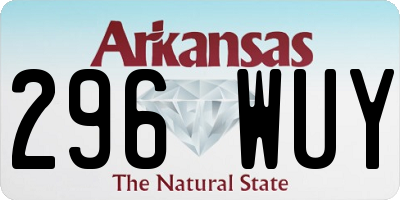 AR license plate 296WUY