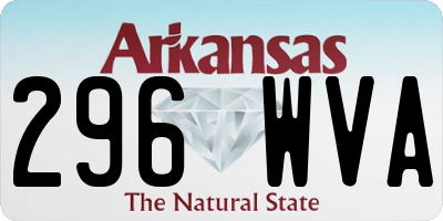 AR license plate 296WVA
