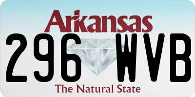 AR license plate 296WVB