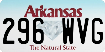 AR license plate 296WVG