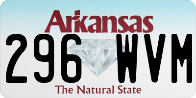 AR license plate 296WVM