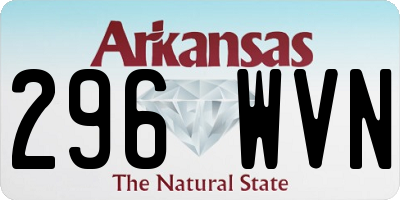AR license plate 296WVN