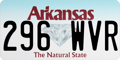 AR license plate 296WVR
