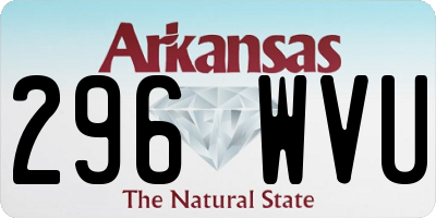 AR license plate 296WVU