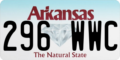 AR license plate 296WWC