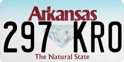 AR license plate 297KRO
