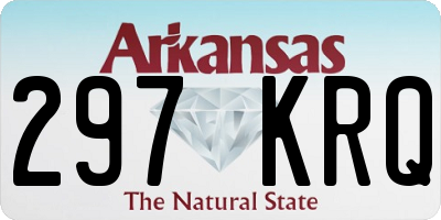 AR license plate 297KRQ