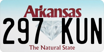 AR license plate 297KUN