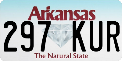 AR license plate 297KUR