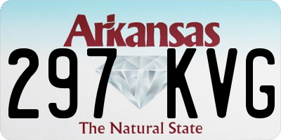 AR license plate 297KVG