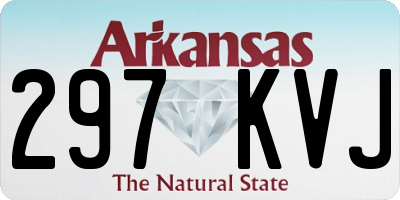 AR license plate 297KVJ