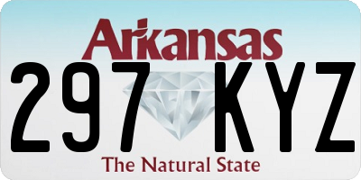 AR license plate 297KYZ