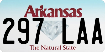 AR license plate 297LAA