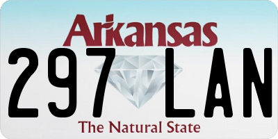 AR license plate 297LAN