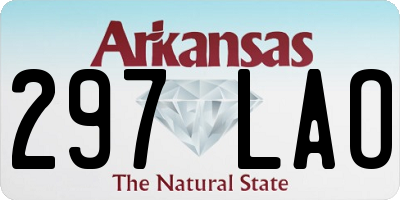 AR license plate 297LAO