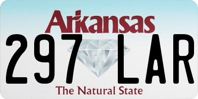 AR license plate 297LAR