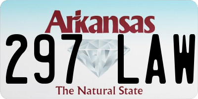 AR license plate 297LAW