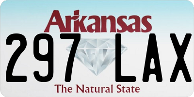 AR license plate 297LAX