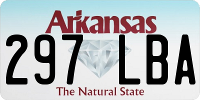 AR license plate 297LBA