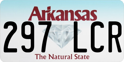 AR license plate 297LCR