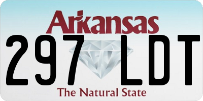 AR license plate 297LDT