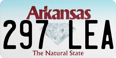 AR license plate 297LEA
