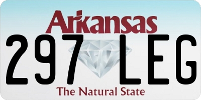 AR license plate 297LEG