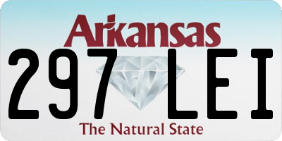 AR license plate 297LEI
