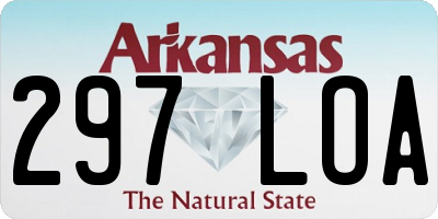 AR license plate 297LOA