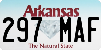 AR license plate 297MAF