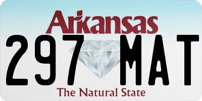 AR license plate 297MAT