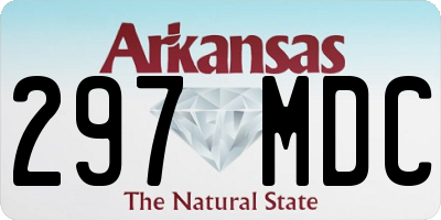 AR license plate 297MDC